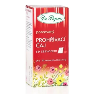 DR.POPOV Prohřívací čaj se zázvorem 30 g (20 nálevových sáčků)